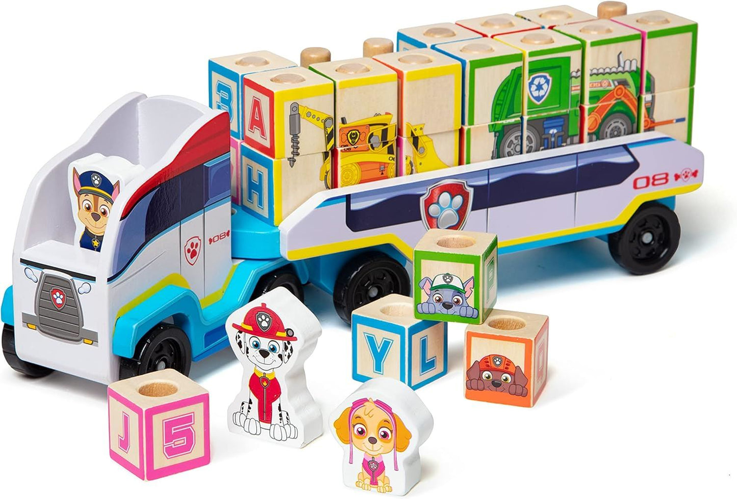 ABC Block Truck 33272 Wooden Toy 33PCS (Melissa & Doug / PAW Patrol)