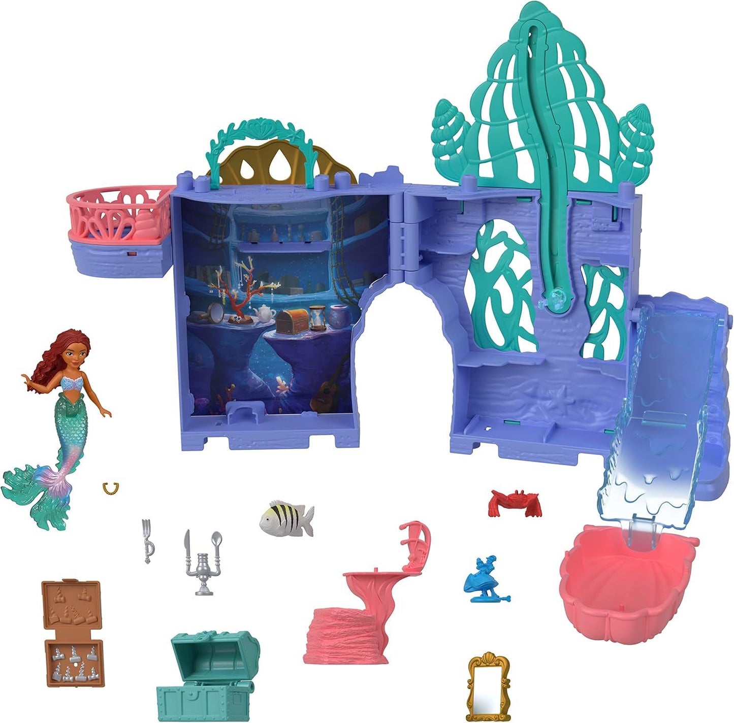 Ariel's Grotto HPL54 Playset and 10 Accessories (Disney: The Little Mermaid)