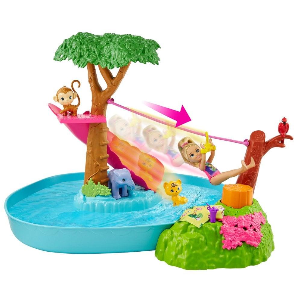 Barbie & Chelsea The Lost Birthday Splashtastic Pool Surprise Playset with Doll