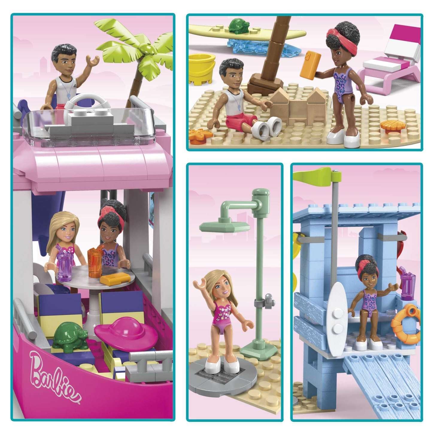 Malibu Dream Boat HPN79 317PCS 10+ Accessories (MEGA Barbie)