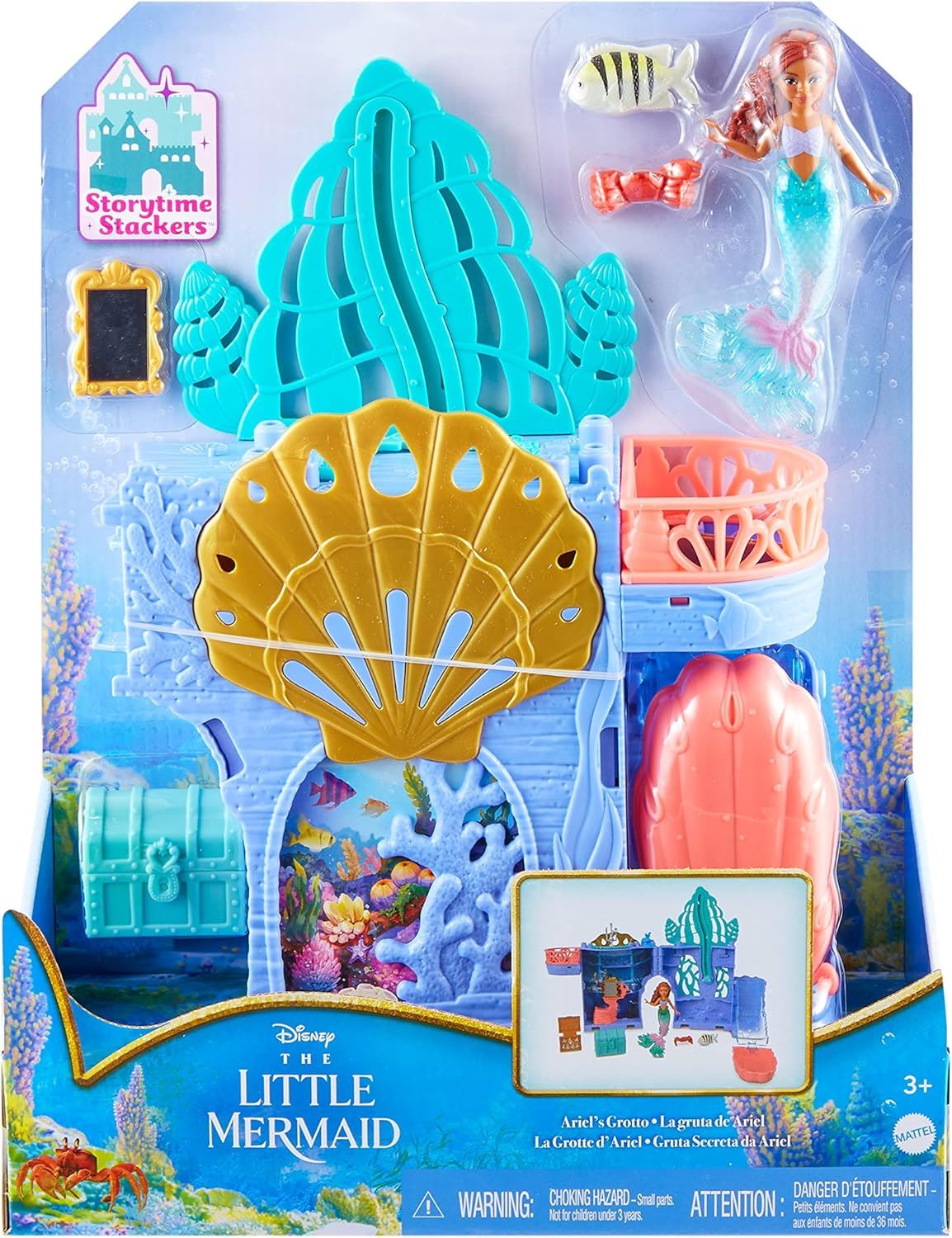 Ariel's Grotto HPL54 Playset and 10 Accessories (Disney: The Little Mermaid)