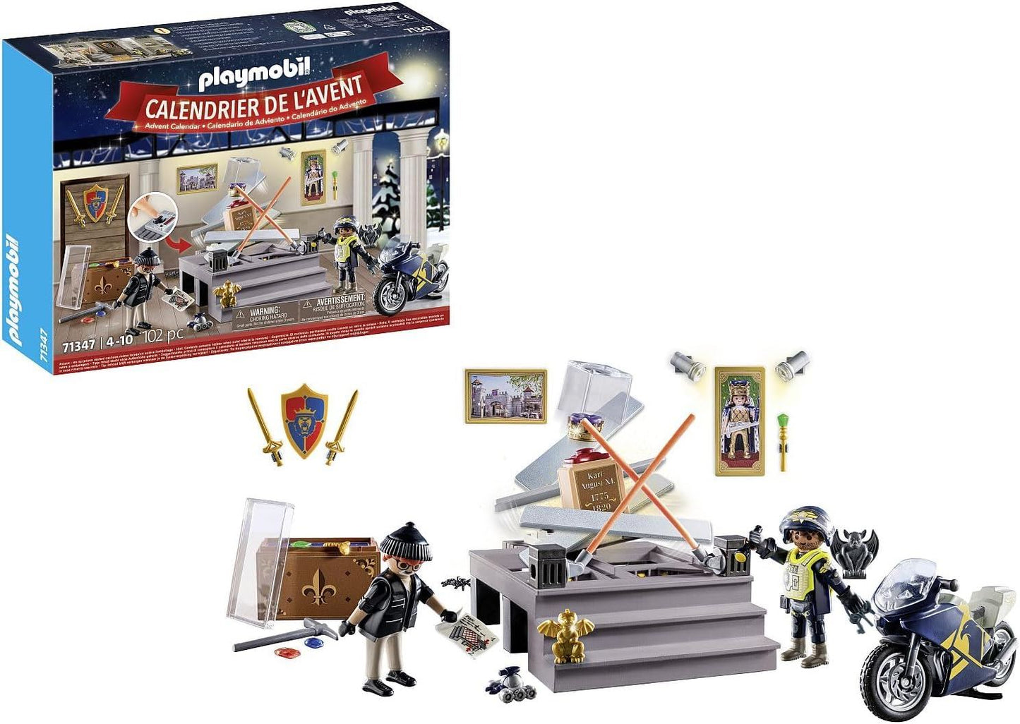 Playmobil Advent Calendar Police Museum Theft 102 Pieces Ages 4+ 71347