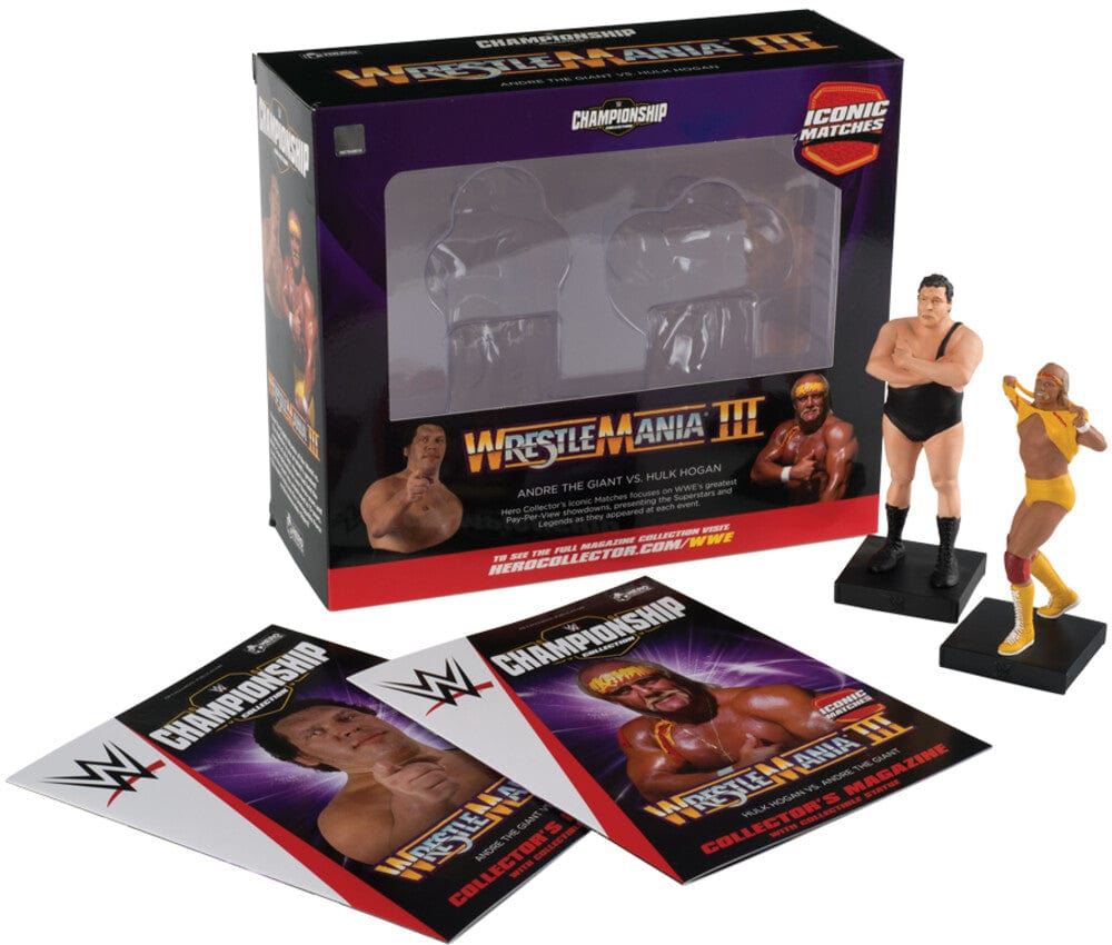 Andre the Giant vs. Hulk Hogan Wrestlemania III Figures WWEUK803 Iconic Matches (Eaglemoss / WWE Championship Collection)