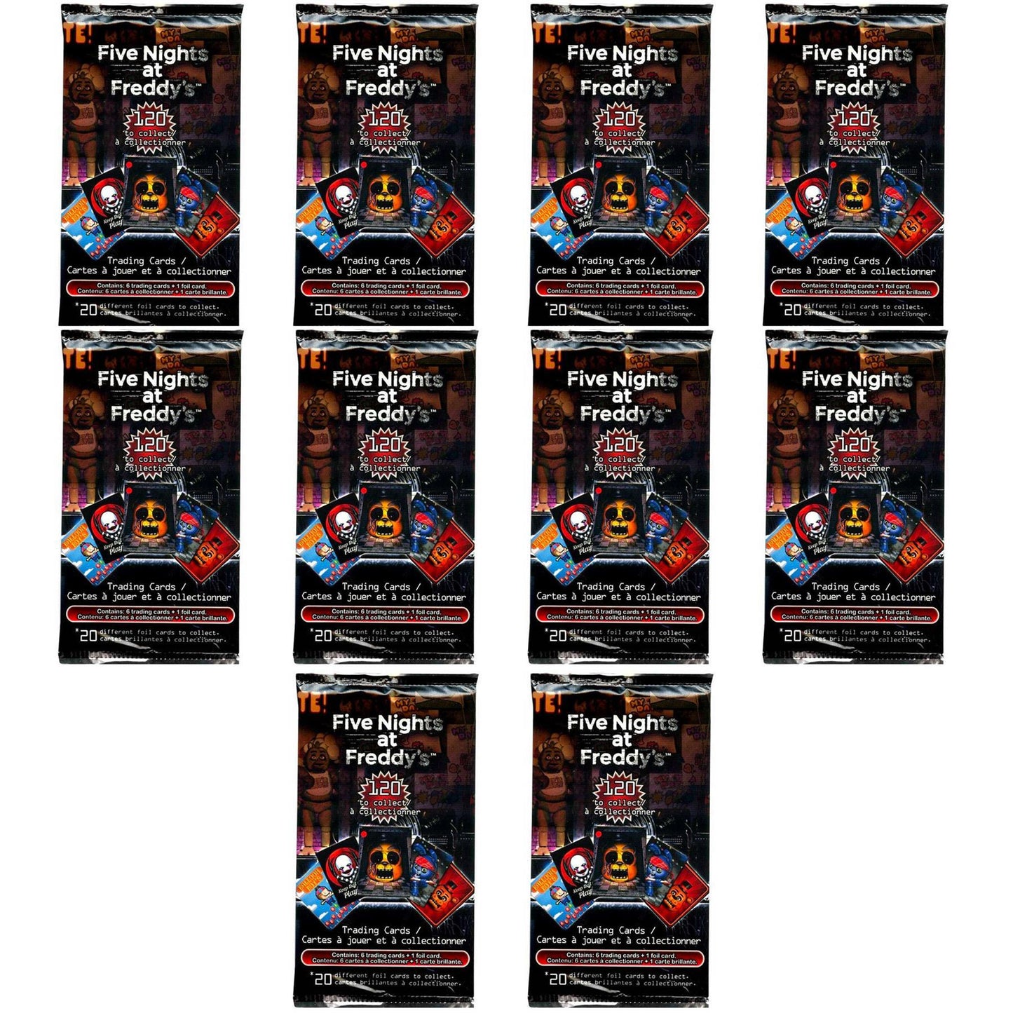 Five Nights At Freddy's FNAF Trading Card Pack 6 Cards & 1 Foil