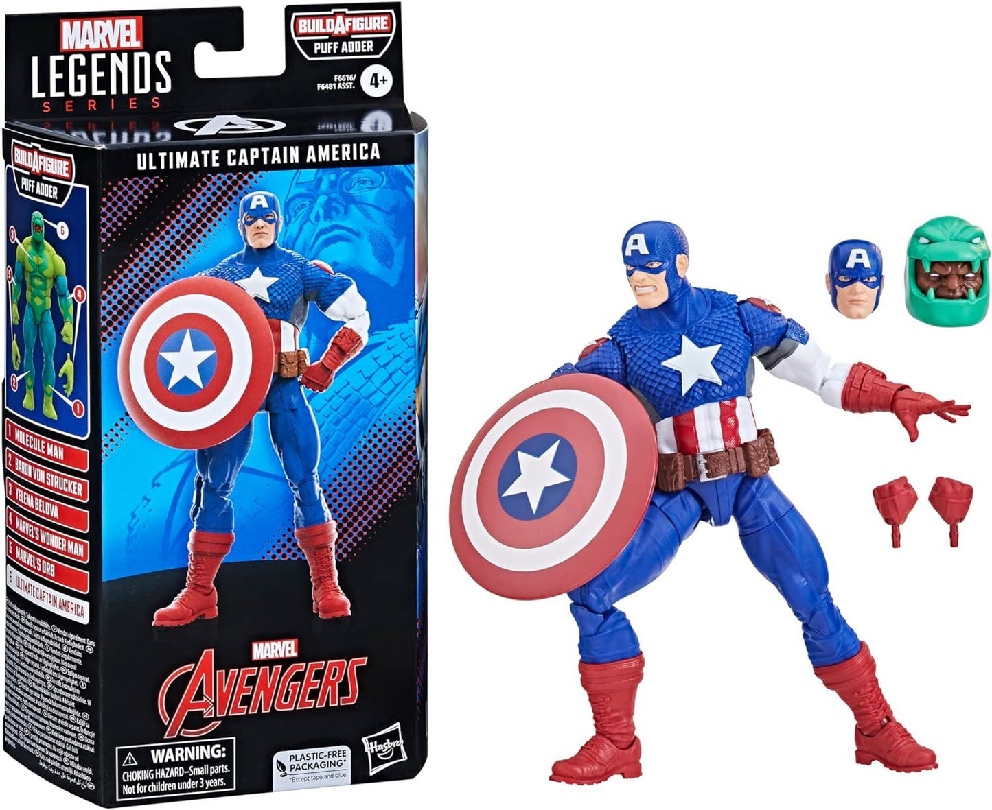 Ultimate Captain America Marvel Legends Series Comic Toy Action Figure 6” F6616