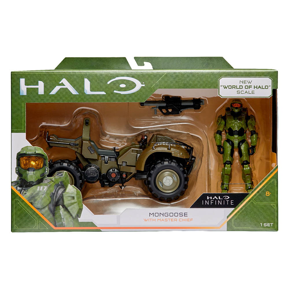 Mongoose with Master Chief 4" Figure and Vehicle World of Halo Infinite HLW0013