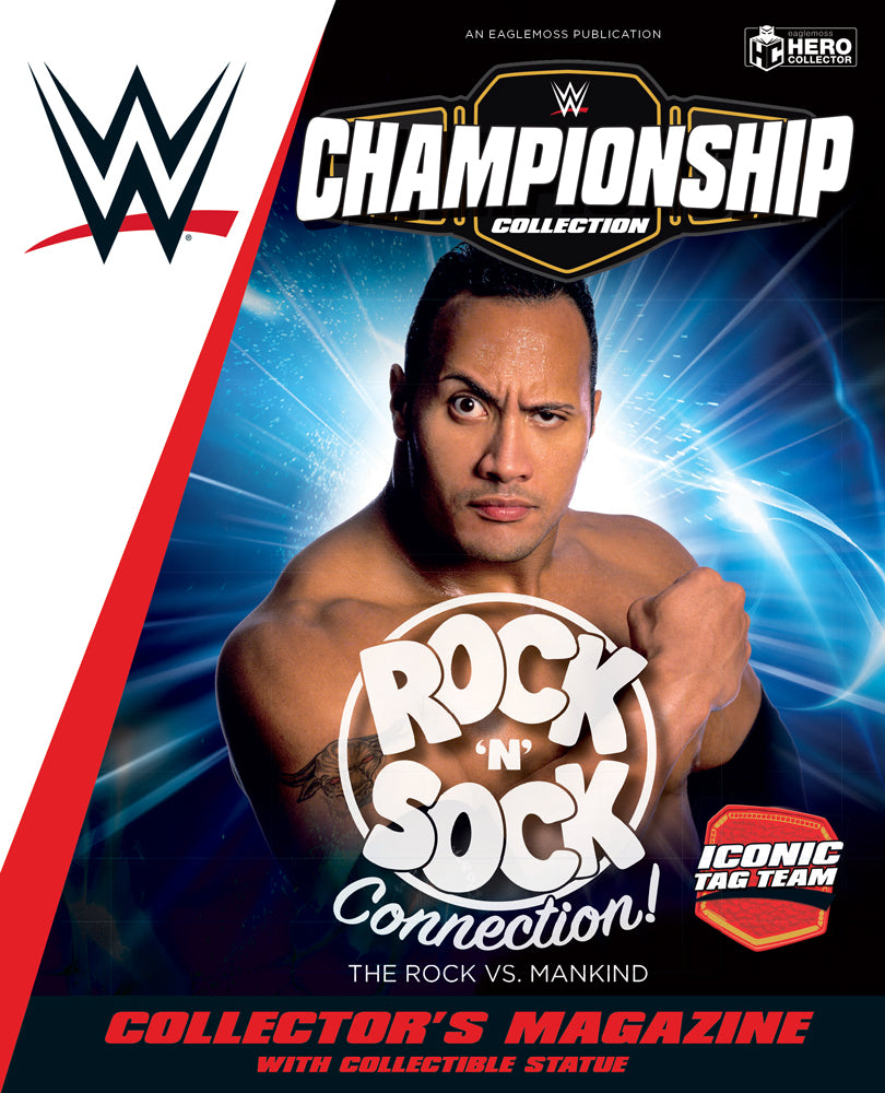 Rock 'n' Sock The Rock & Mankind Figures WWEUK802 Iconic Tag Team (Eaglemoss / WWE Championship Collection)