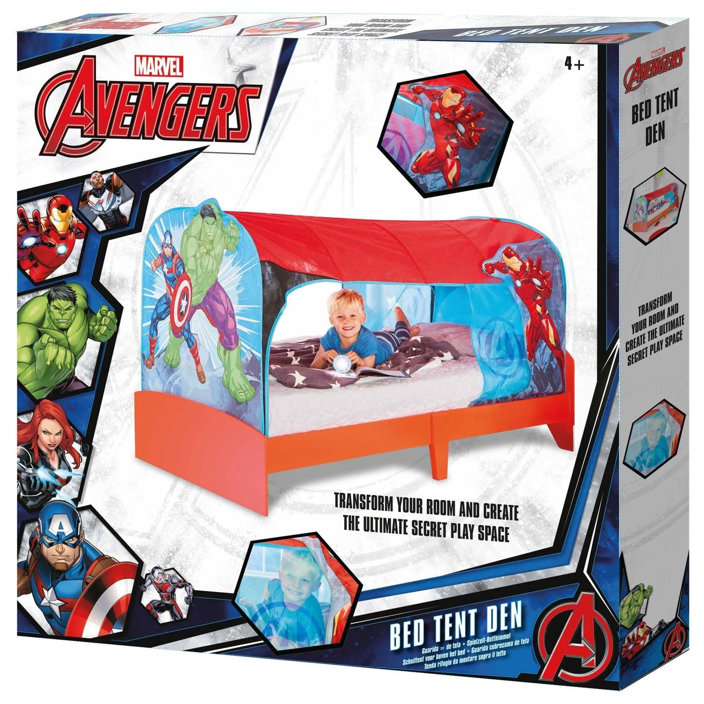 Marvel Avengers Over Bed Tent Den 17738 - Kids Children Playhouse Bedroom Fort