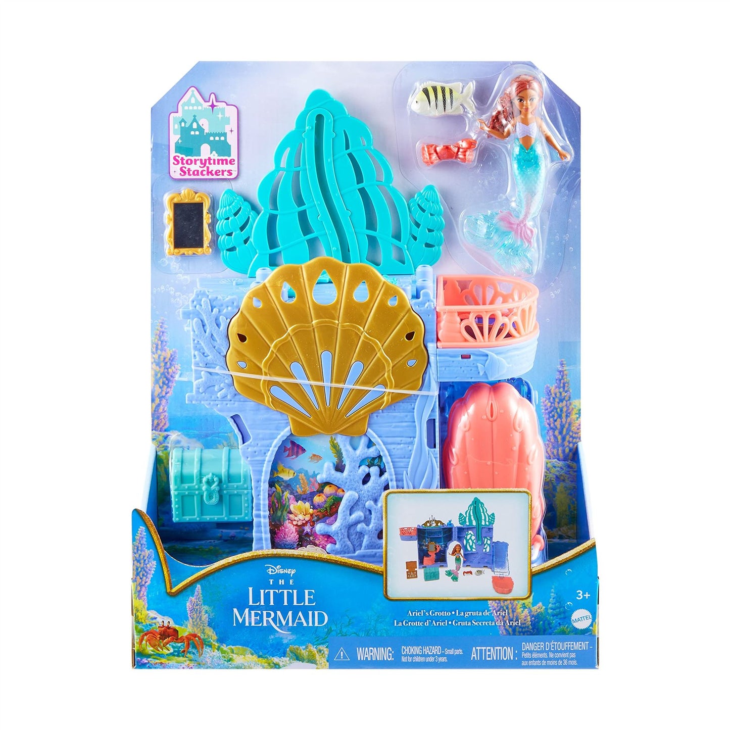 Ariel's Grotto HPL54 Playset and 10 Accessories (Disney: The Little Mermaid)