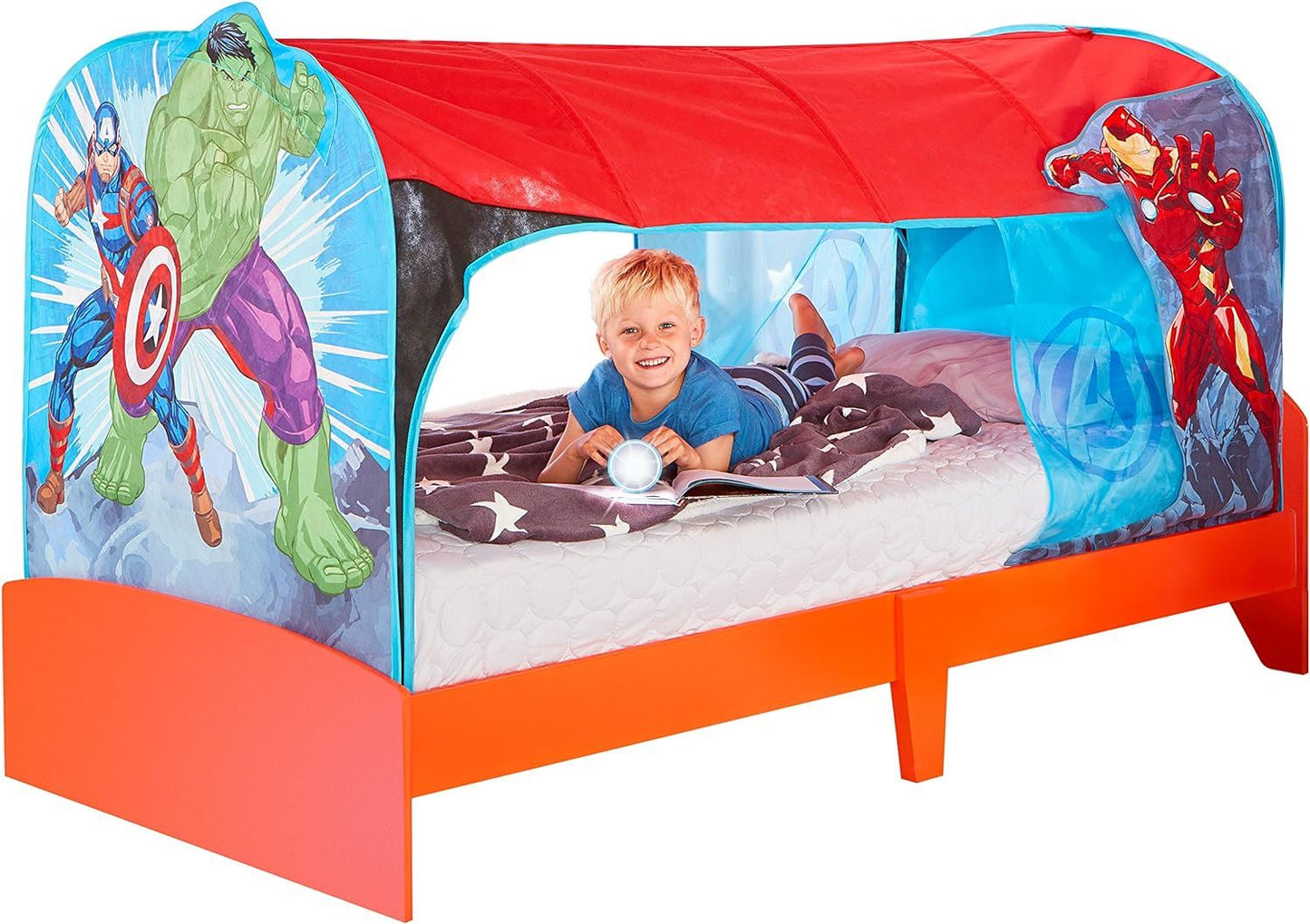 Marvel Avengers Over Bed Tent Den 17738 - Kids Children Playhouse Bedroom Fort