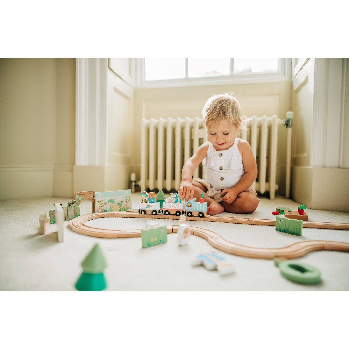 Orange Tree Toys Peter Rabbit Radish Express Wooden Train Set 3+ Years