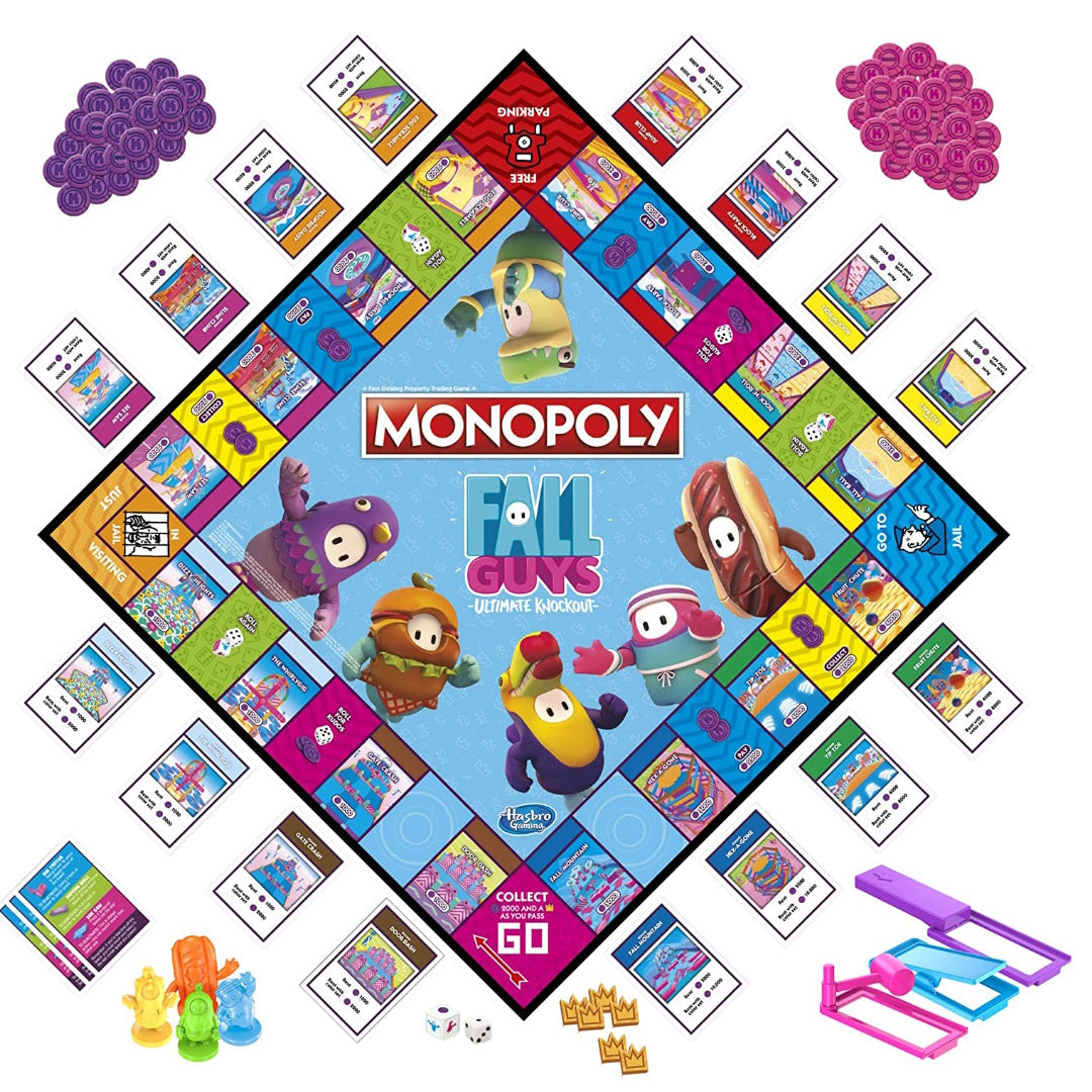 Monopoly Fall Guys Ultimate Knockout Edition Board Game F4749 Ages 8+