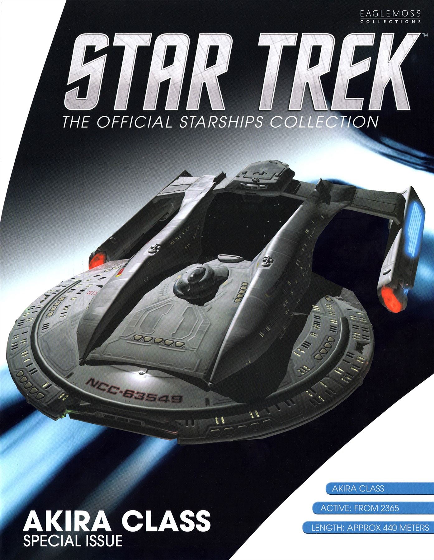 #12 U.S.S. Thunderchild NCC-63549 (Akira-class) XL EDITION Model Die Cast Ship (Eaglemoss / Star Trek)