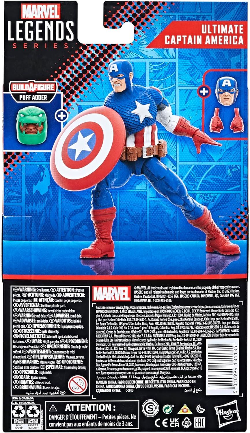 Ultimate Captain America Marvel Legends Series Comic Toy Action Figure 6” F6616