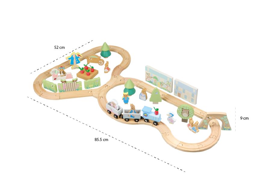 Orange Tree Toys Peter Rabbit Radish Express Wooden Train Set 3+ Years