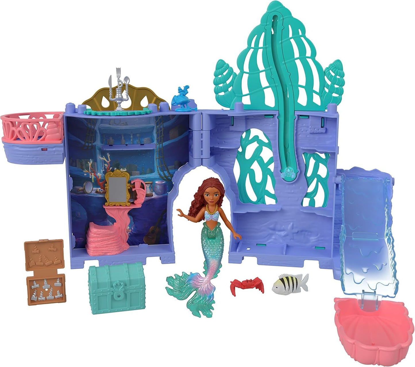 Ariel's Grotto HPL54 Playset and 10 Accessories (Disney: The Little Mermaid)