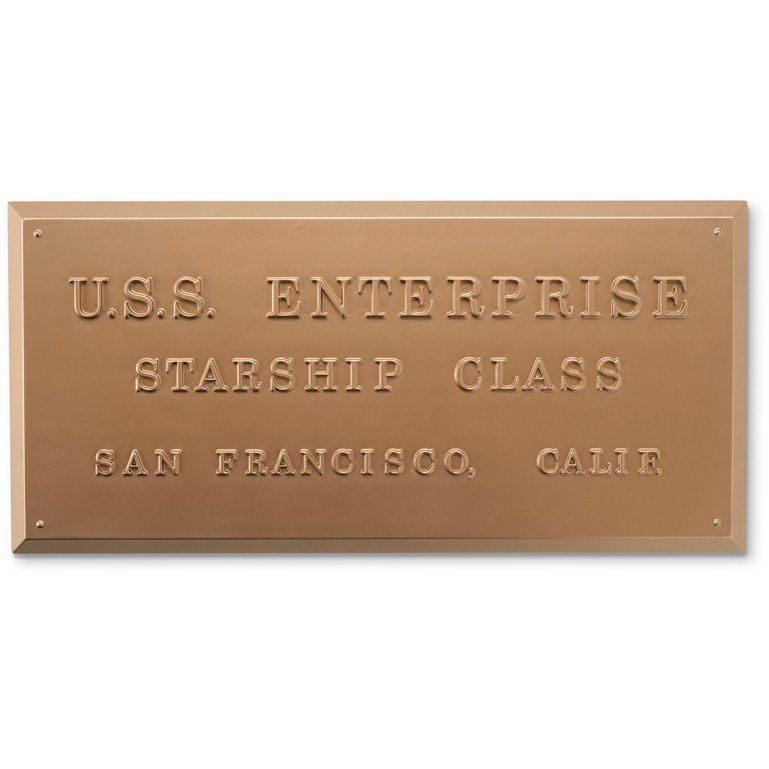 Plaque modèle Star Trek No 4 OS Enterprise NCC-1701