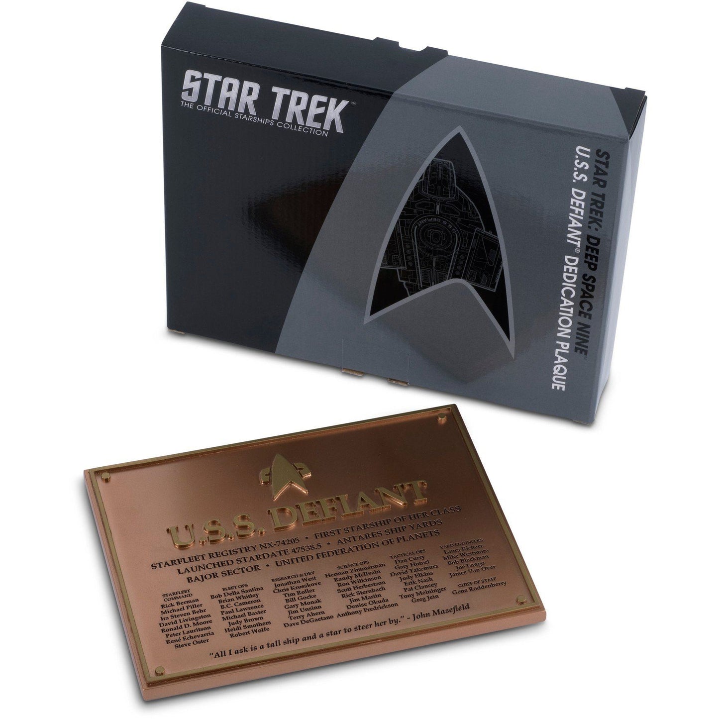 No. 3 U.S.S. Defiant NX-74205 Dedication Plaque Star Trek