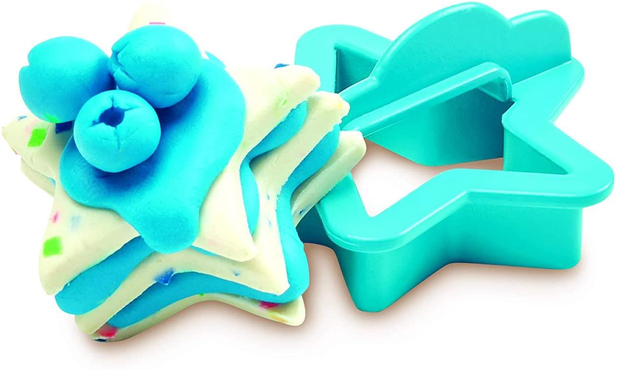 PLAY-DOH BLUE Sugar Cookie Canister Play Food Set with 2 Non-Toxic Colors