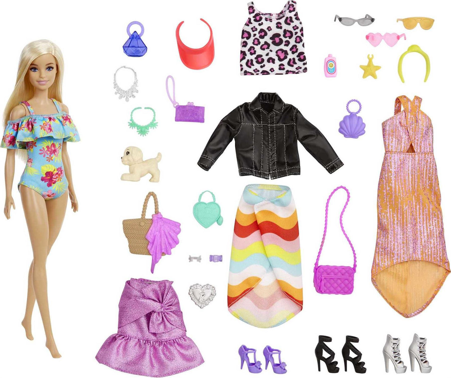Barbie Calendrier de l'Avent Poupée GXD64 Compte à rebours de Noël et accessoires