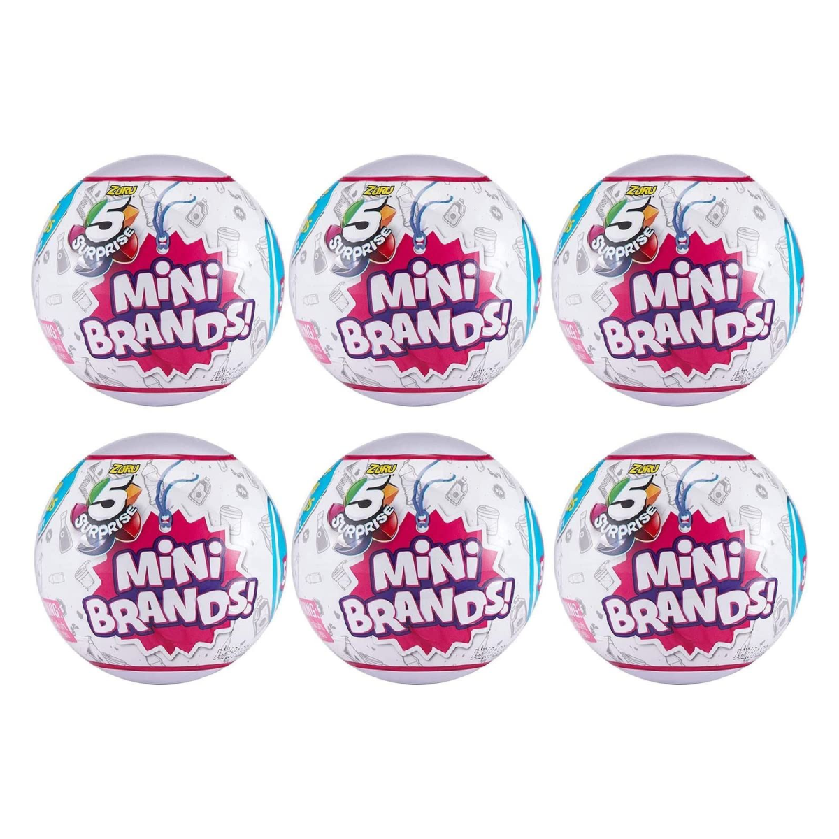 Mini Brands! 5 Surprise Ball Zuru Mystery Capsule - Over 90 Minis to Collect!