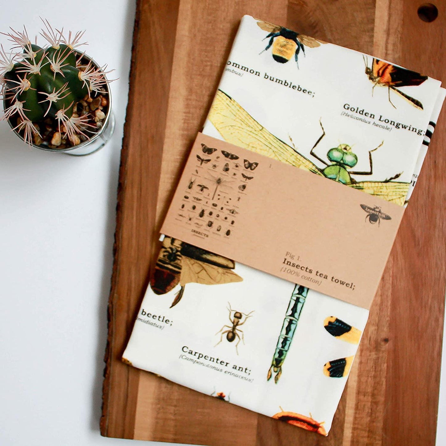 Gift Republic Ecologie Insectum Insects 100% Cotton Kitchen Cream Tea Towel