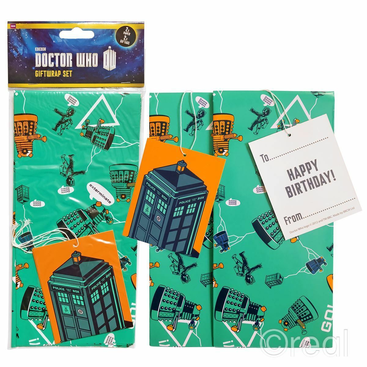 10 Doctor Who Gift Wrap Sets Birthday Tags Wrapping Paper TARDIS Official