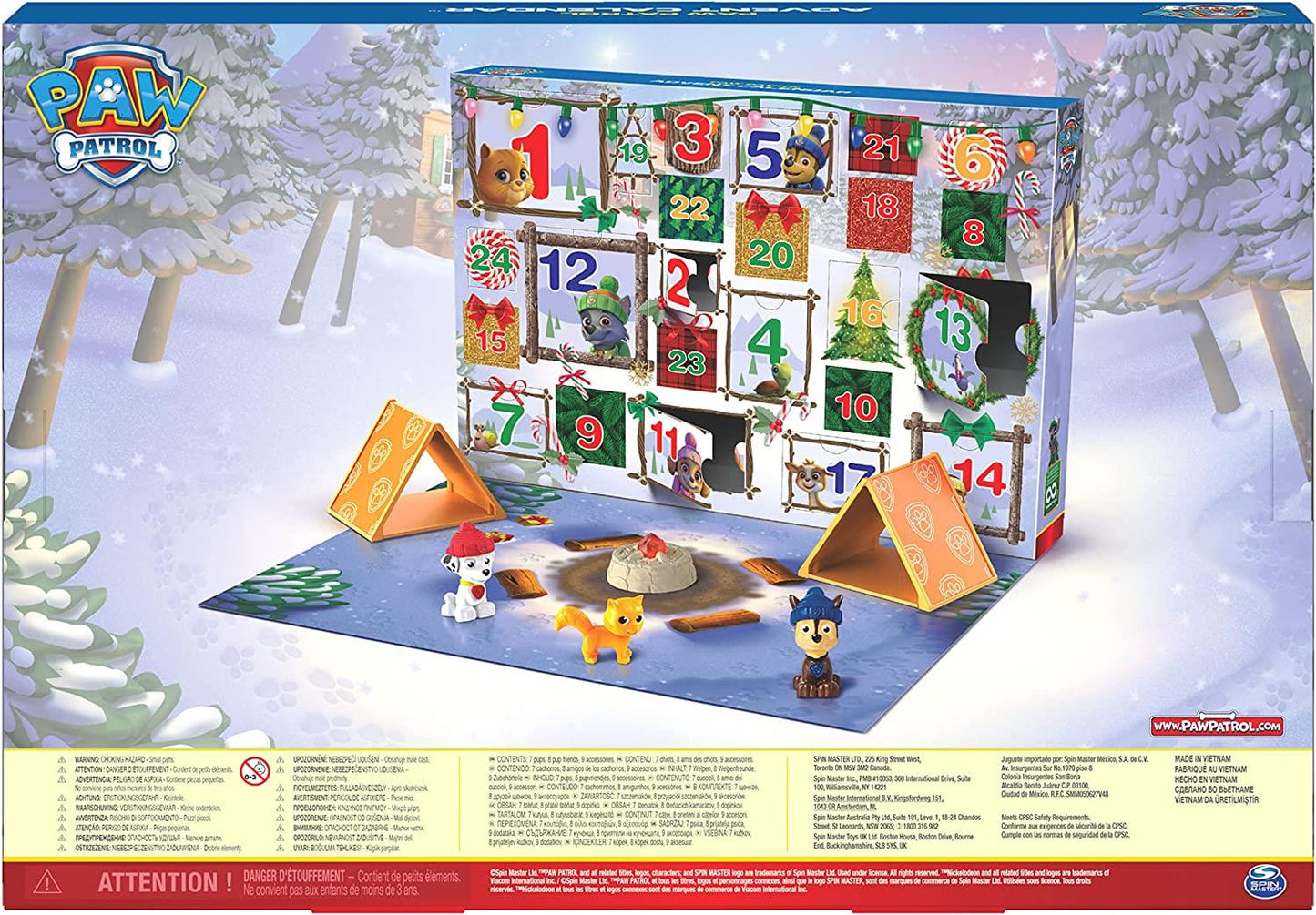 PAW PATROL 2022 Noël Compte à Rebours Calendrier de l'Avent 6063791 Jouets Surprises