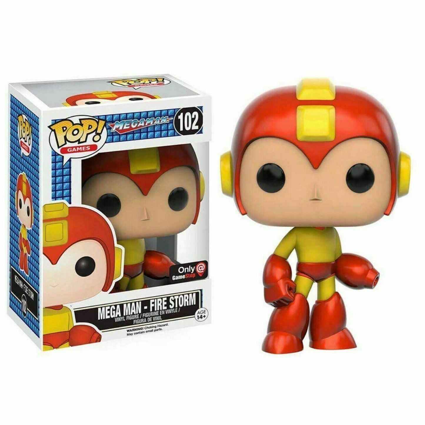 Funko MEGA MAN FIRE STORM #102 Megaman POP! Vinyl Figure (Yellow/Red)