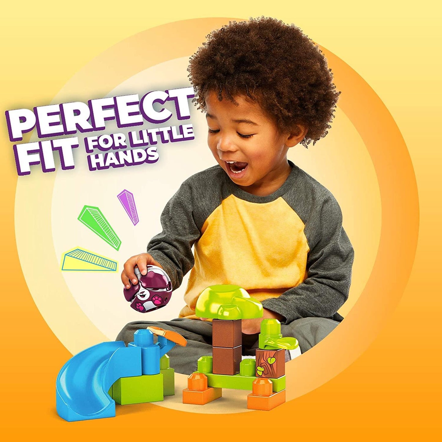 Fisher-Price Mega Bloks Peek-A-Blocks PANDA SLIDE Building Set
