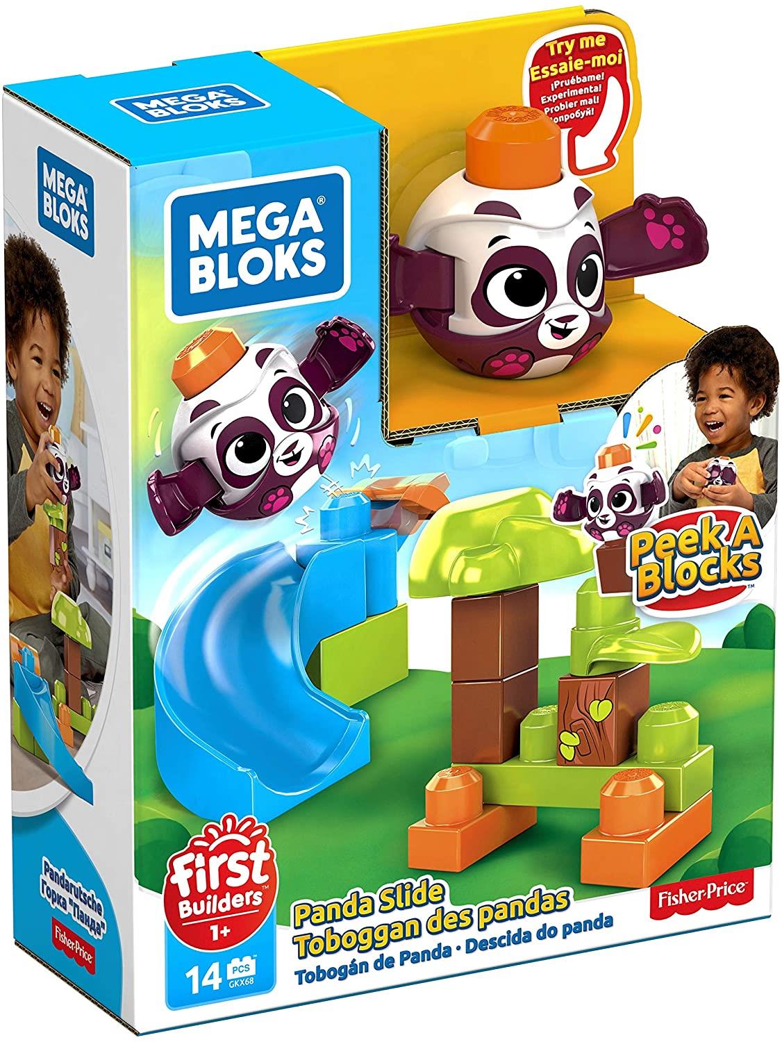 Fisher-Price Mega Bloks Peek-A-Blocks PANDA SLIDE Building Set