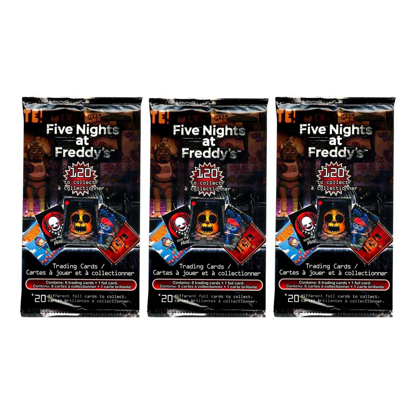 Five Nights At Freddy's FNAF Trading Card Pack 6 Cards & 1 Foil