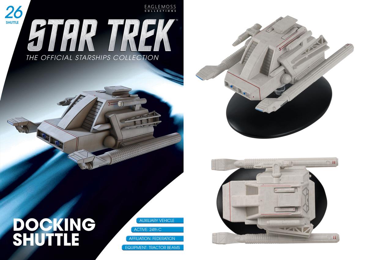 #26 Docking Shuttle Model Die Cast Shuttlecraft Ship (Eaglemoss / Star Trek)