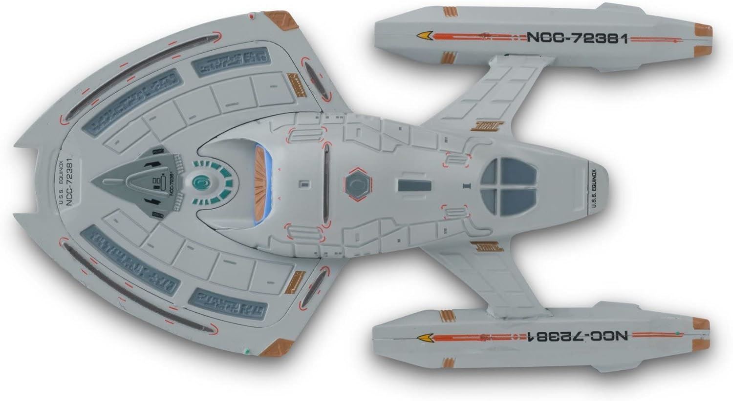 #15 / #7 U.S.S Equinox NCC-72381 Diecast Model Ship Window Boxed (Star Trek / Eaglemoss)