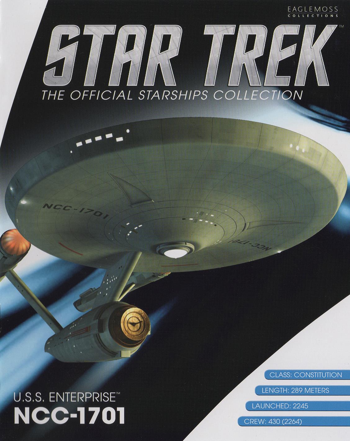 #50 / #11 U.S.S. Enterprise NCC-1701 (Constitution-class) TOS Diecast Model Ship Window Boxed (Star Trek / Eaglemoss)