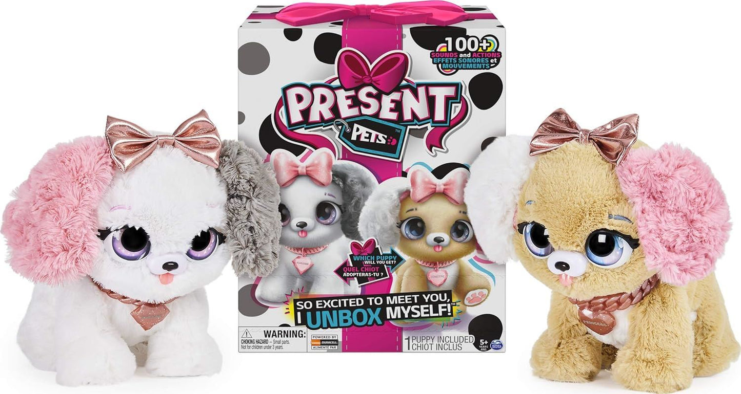 Present Pets Fancy Puppy Interactive Plush Pet Toy Surprise 6051191 Interactive