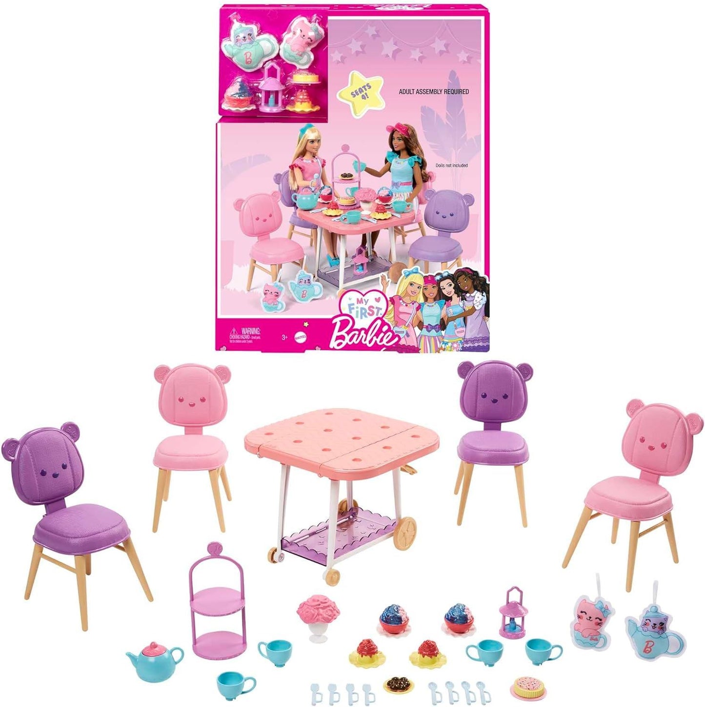 My First Barbie Tea Party Playset HMM65 Preschoolers Playset and Accessories (Barbie)