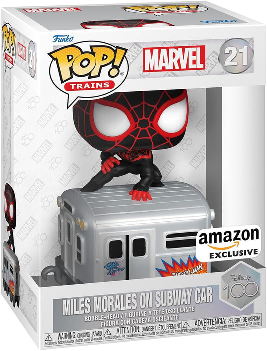 Funko Pop! Miles Morales On A Subway Car #21 Disney 100 Anniversary Marvel