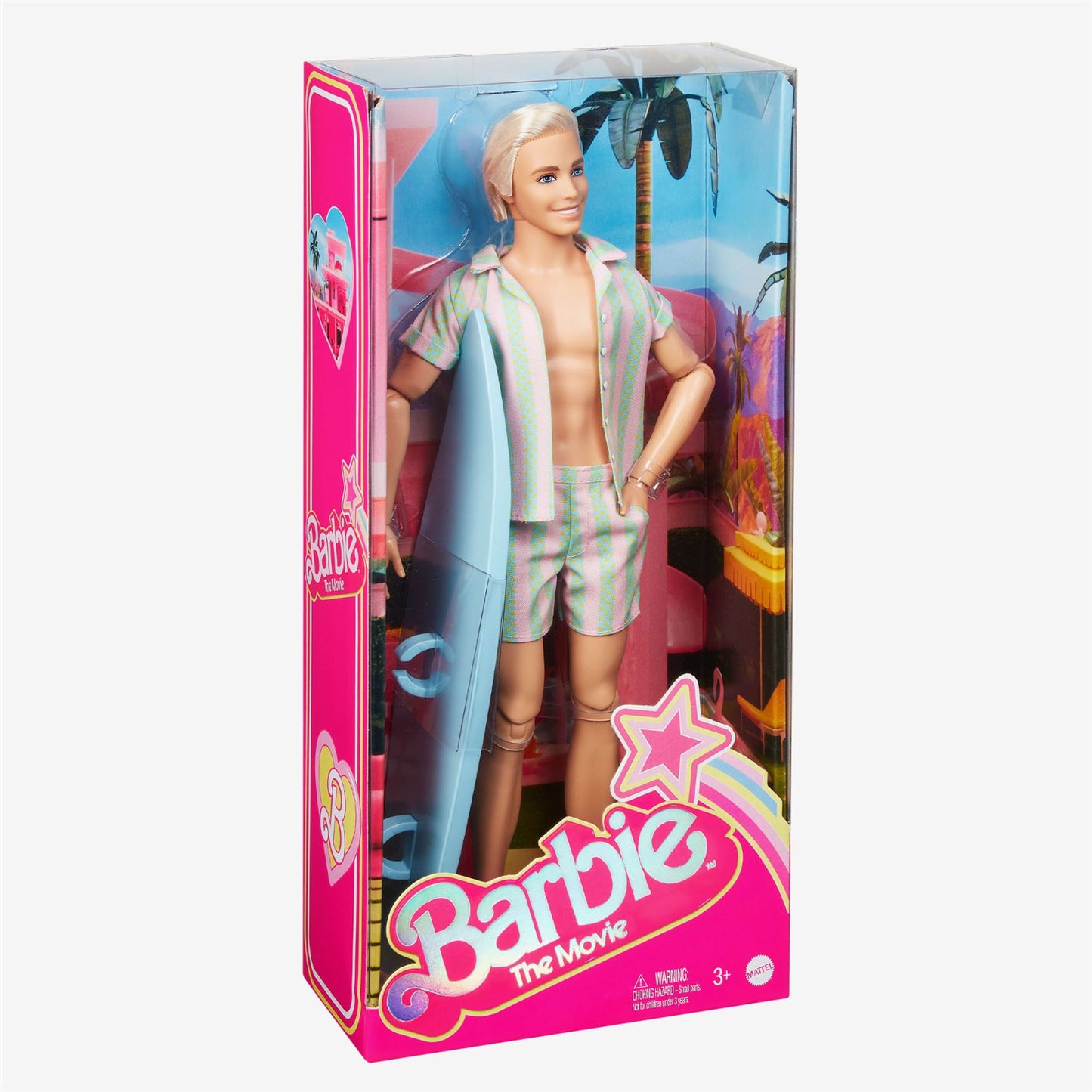 Barbie The Movie Ken Signature Doll Pastel Striped Beach Matching Set HPJ97