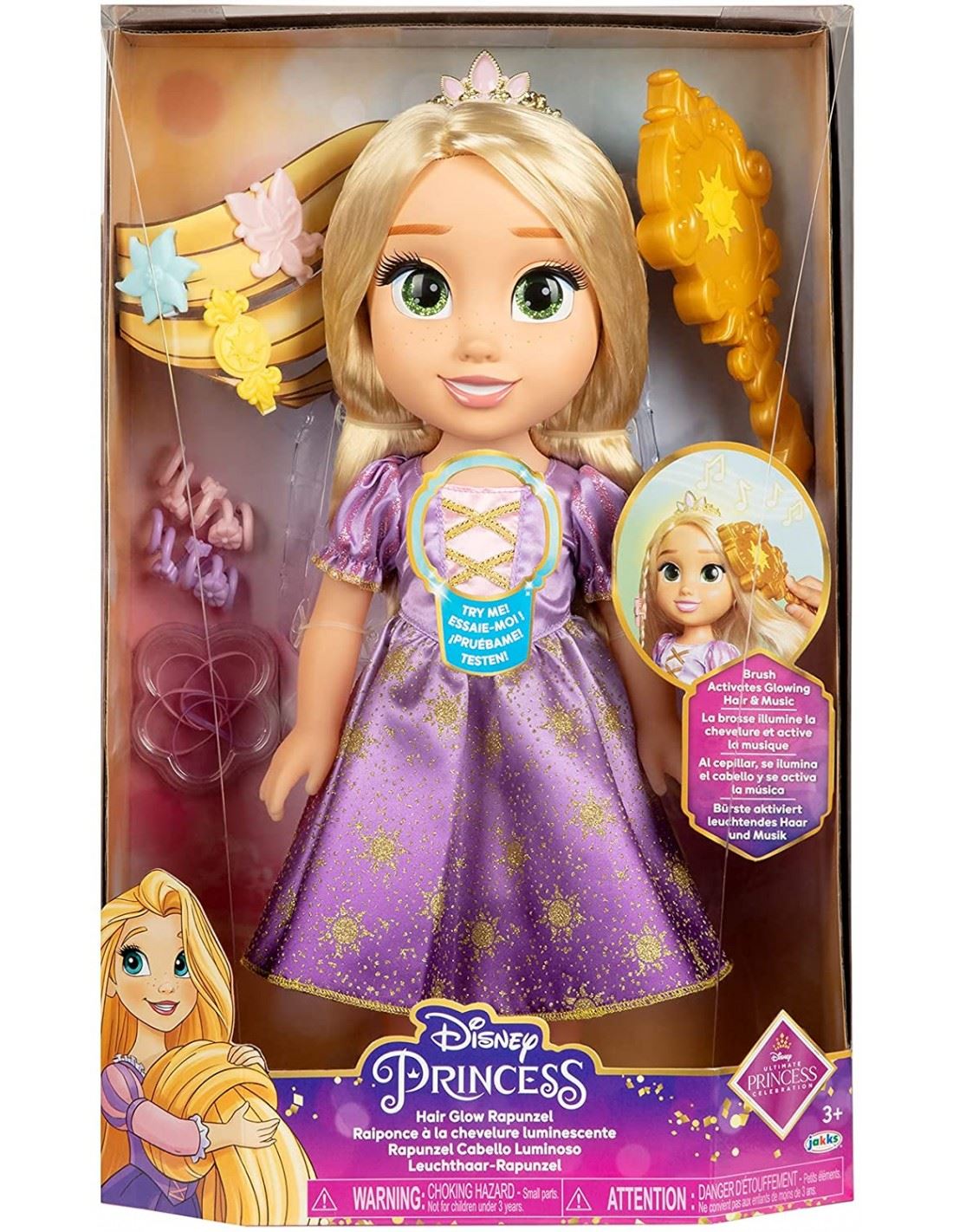 Disney Princess Hair Glow Rapunzel Doll & Accessories 21725