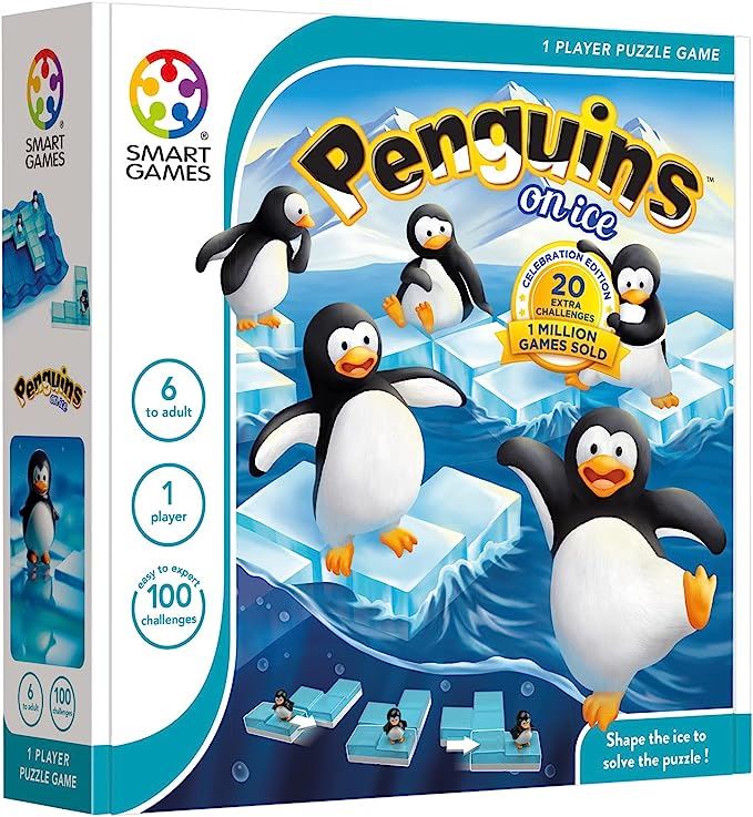 Smart Games Penguins on Ice Puzzle Game Logic Thinking Skills Ages 6+