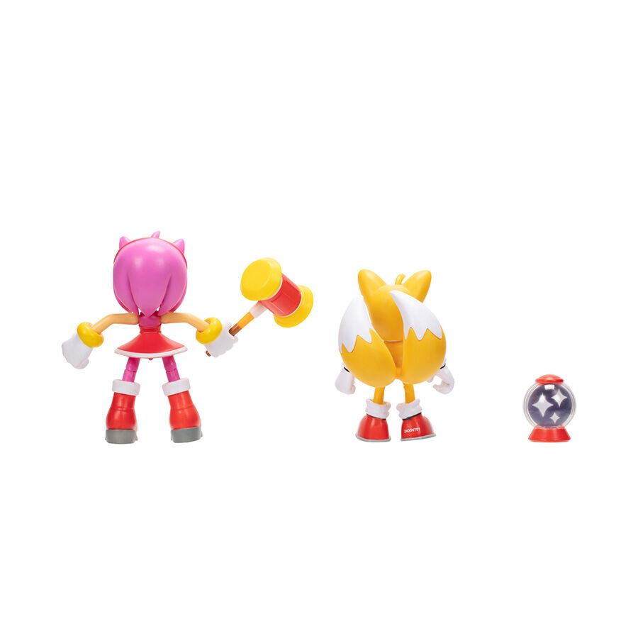 4" Sonic The Hedgehog Classic Amy & Tails Action Figures Set 41594 Accessories