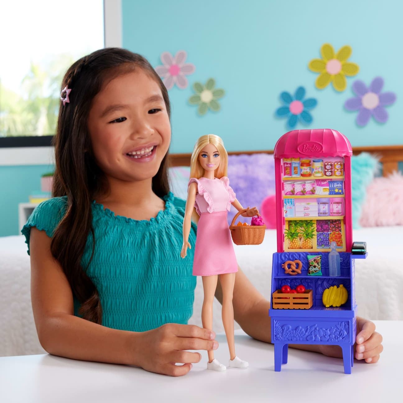 Barbie & Teresa Recipe for Friendship Playset JCT05 – Malibu at the Market Doll Set with 11 Accessories | Barbie Friends Series
