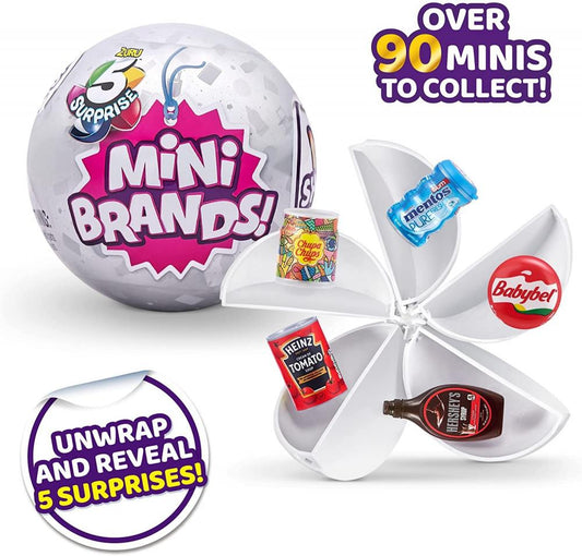 Mini Brands! 5 Surprise Ball Zuru Mystery Capsule - Over 90 Minis to Collect!