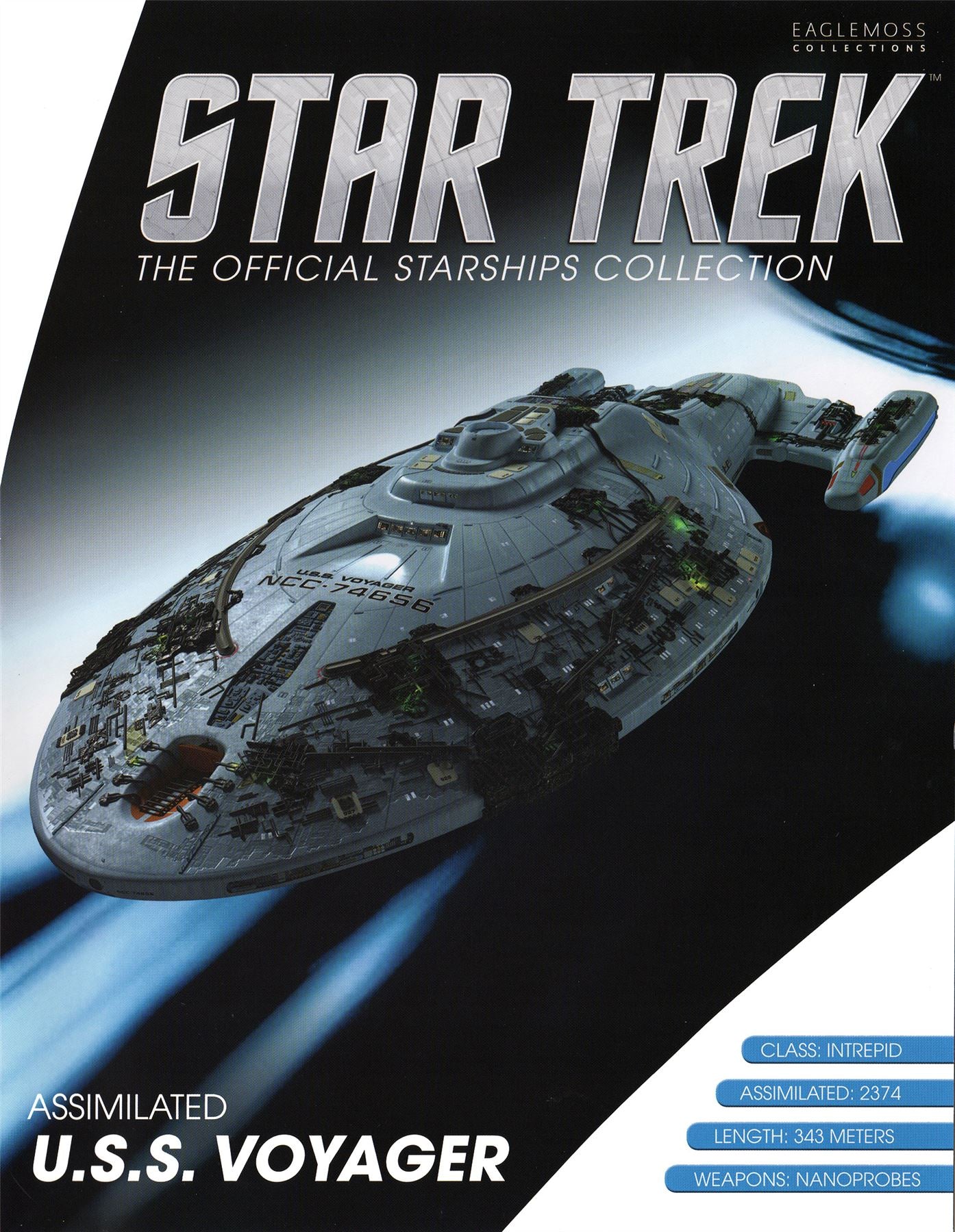 #15 Assimilated U.S.S. Voyager Model Diecast Ship BONUS ISSUE (Eaglemoss / Star Trek)