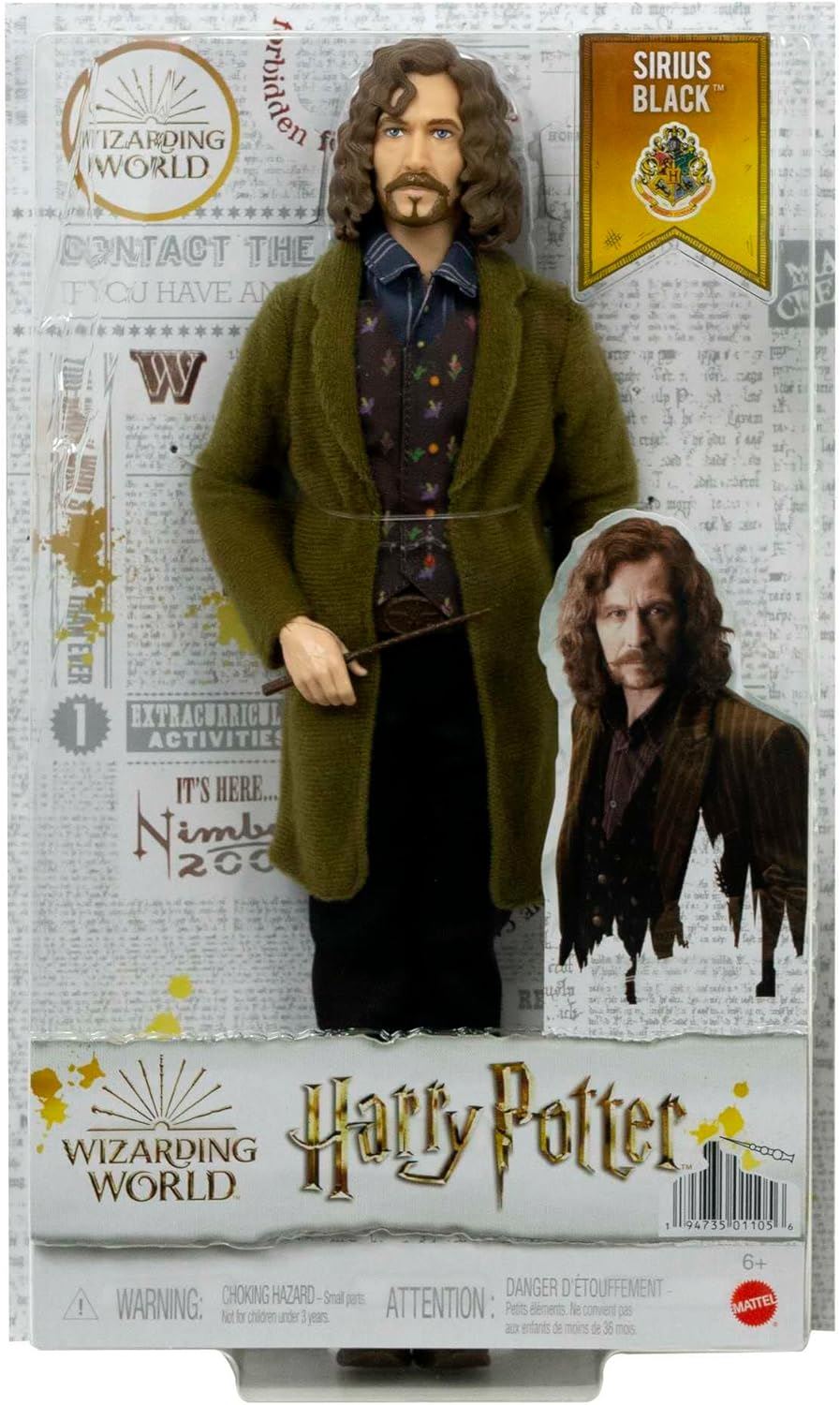 SIRIUS BLACK with Wand Doll HCJ34 Collectible 12" / 30 cm Figure (Harry Potter/ Wizarding World)