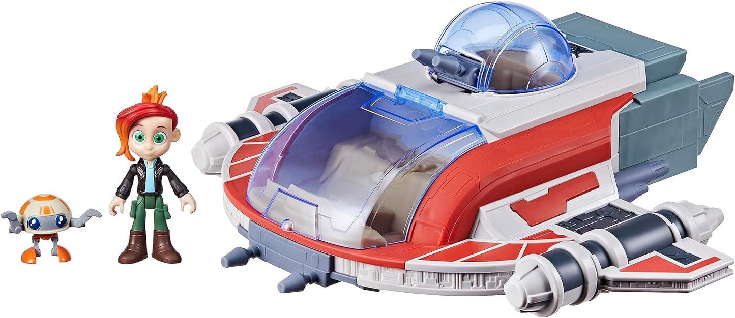 The Crimson Firehawk Ship & Action Figures F7878 Preschool Toys 17" (Star Wars: Young Jedi Adventures)