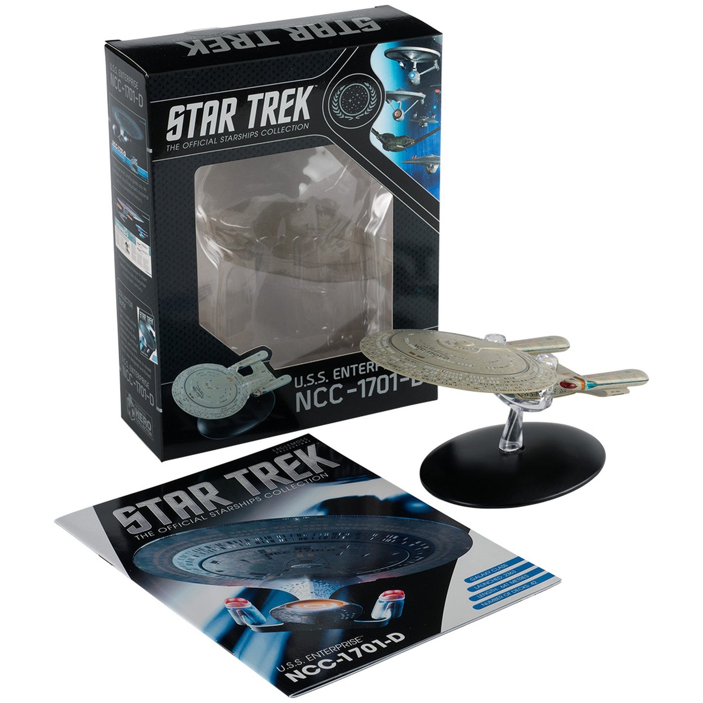 #01 U.S.S. Enterprise NCC-1701-D (Galaxy class) Diecast Model Ship (Eaglemoss / Star Trek)