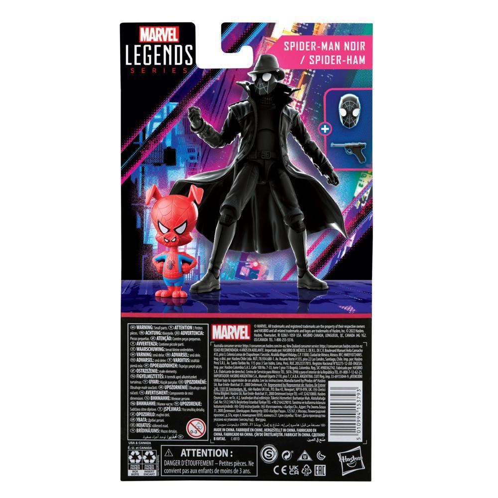 Spider-Man Noir & Spider-Ham Action Figure 2-Pack – Marvel Legends Series Spider-Verse by Hasbro | Comics-Inspired Collector Figures