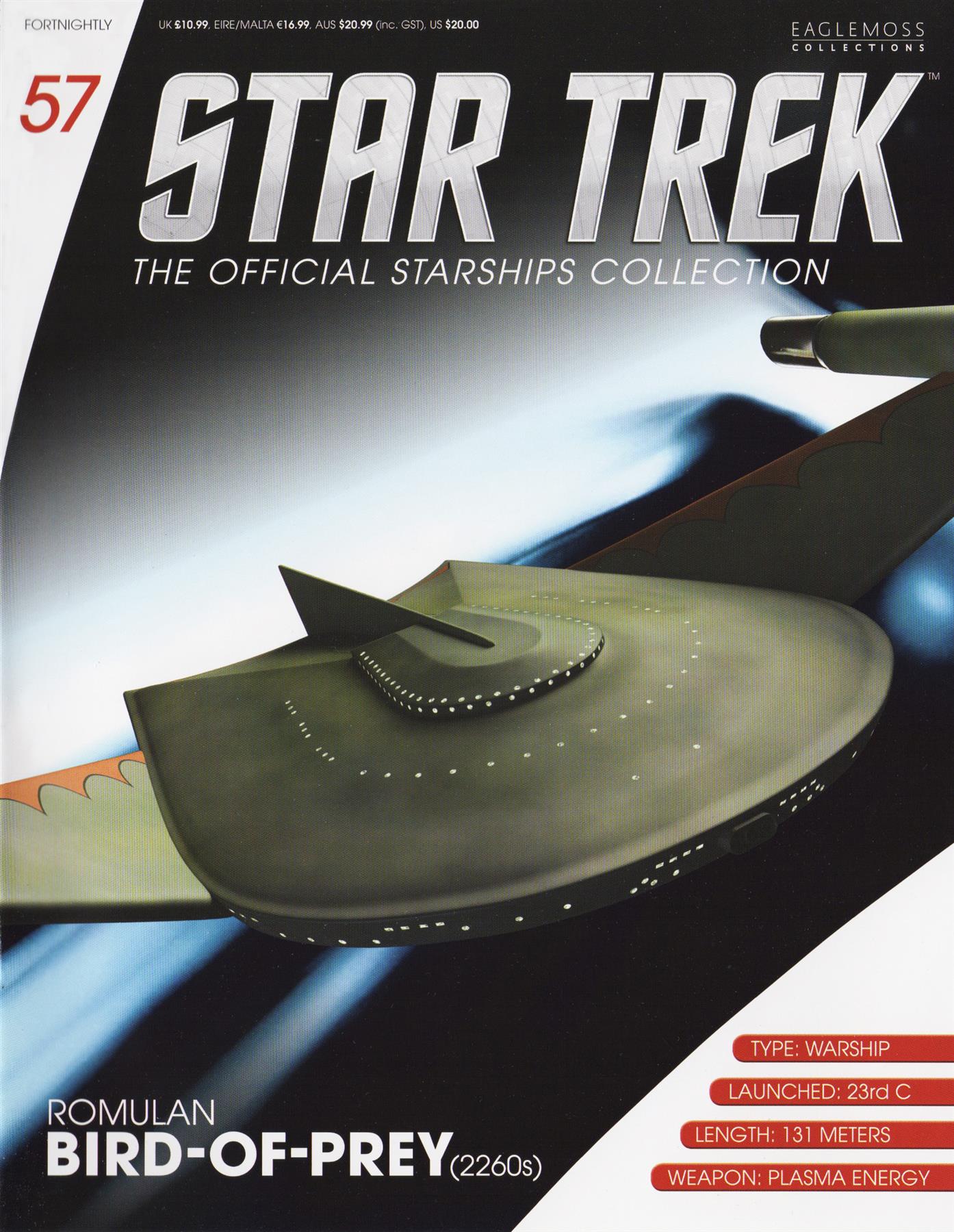 STDC57 Romulan Bird-of-Prey (2260s) (TOS) Model Die Cast Ship (Eaglemoss / Star Trek)